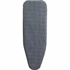 110*34cm strykbordsöverdrag med dragsko, smutsavvisande förtjockat skållningsskydd mörkblå rutigt