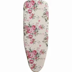 110*34cm strykbordsöverdrag med dragsko bekvämt universellt bomullsöverdrag anti-fläck förtjockad skyddande strykduk blomma