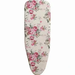 110*34cm Strykbrädesöverdrag med Dragsko Bekvämt Universellt Bomullsöverdrag Fläckbeständigt Tjockt Skyddande Brännskydd Blommor