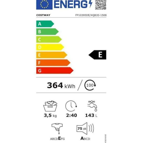 COSTWAY Mini tvättmaskin med centrifugering 3,5 kg Auto 240W med uttorkningsfunktion Kontrollpanel för lägenheter