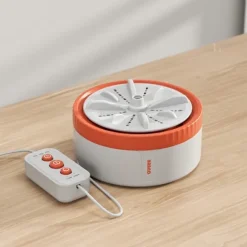 Cyber Monday-erbjudanden 2024: Viflosae Mini Turbo Tvättmaskin, Portabel Automatisk med Fjärrkontroll, Kompatibel med Hem/Sovsal[YJD] Orange