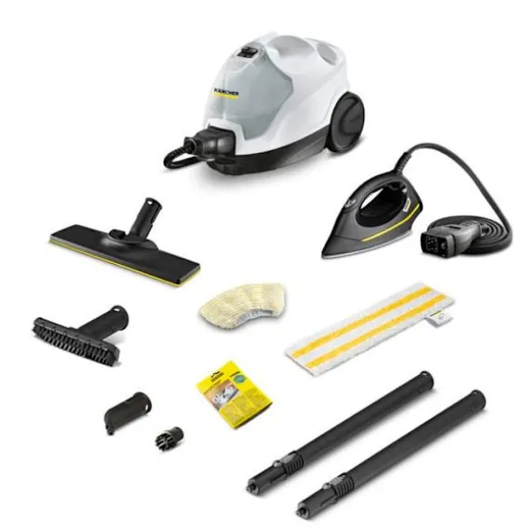 Dampstädare med strykjärn Karcher SC 4 EasyFix Iron - Tryck 3.5 bar - Ångflöde 40 g/min - Strykjärn ingår Vit