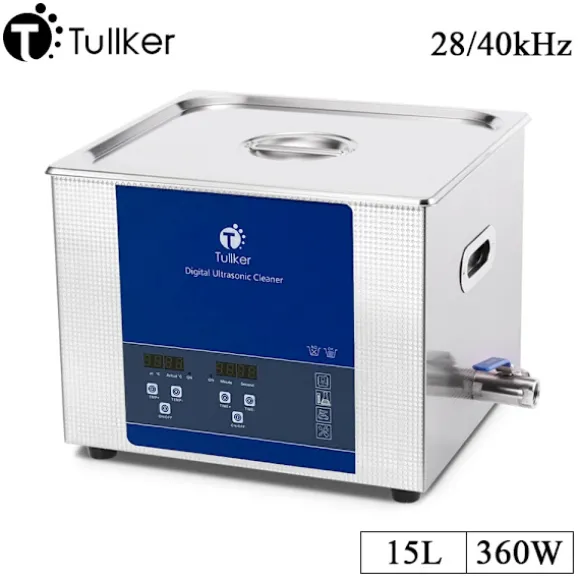 Digital Ultrasonic Cleaner, 15 liters kapacitet, 360W effekt, låg ljudnivå drift,Digital, EU