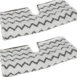 Dirt Grip Shark Pads [2 Pads] Kompatibla med Klik 'n' Flip S6001 och S6003 Ångmoppar, Vit