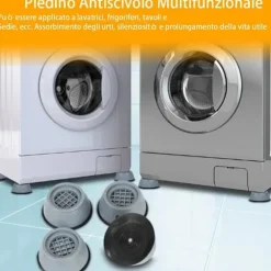 /EA/ 4 st Tvättmaskinsfötter, Gummifötter för Tvättmaskin och Torktumlare, Halkfria och Stötdämpande