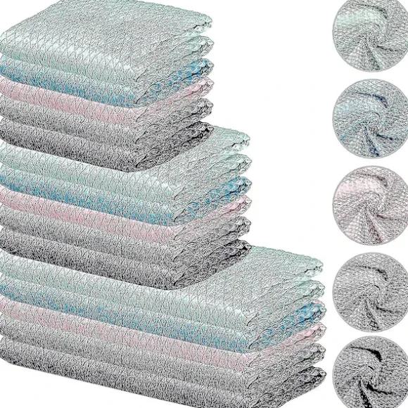 /EA/15 st Miracle Cloth Mikrofiberduk Miracle Cloth Glasrengöringsduk Fiskfjällsduk Miraclecloth Fiskfjällsduk (40 X 30cm, 30x30cm och 25 X