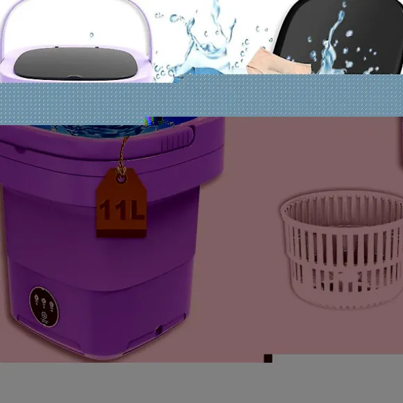 /EA/Bärbar tvättmaskin, 11L 2-i-1 hopfällbar tvättmaskin och torktumlare-FS3-