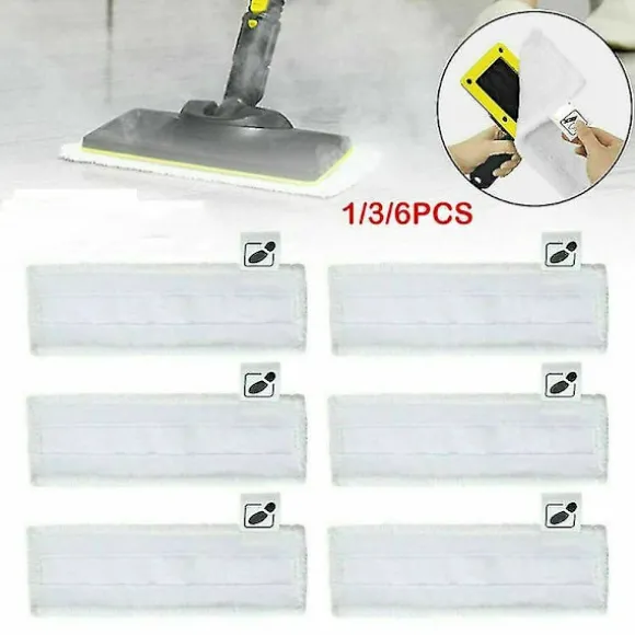 /EA/Karcher Sc1 Sc2 Sc3 Sc4 Sc5 Ångrengöringsmoppdukar 6st