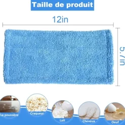 (ee) 3-pack, blå Swiffer-kompatibla, återanvändbara ersättningsdukar