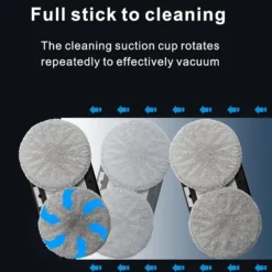 Fönster rengöring robot APP smart kontroll automatik vatten spray glas rengöring hög sug effekt dammsugare