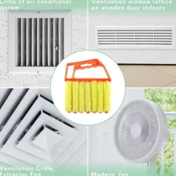 Fönsterjalusi Handhållen 7 Finger Persiennborste Rengöringsverktyg, 3 Färger 3-pack