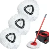 GFRED 3-pack Mikrofibermopp Ersättning Kompatibel med Vileda Turbo 3 i 1 EasyWring och Clean Mopprefill