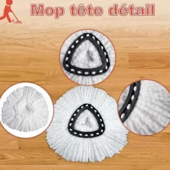 GFRED 3-pack Mikrofibermopp Ersättning Kompatibel med Vileda Turbo 3 i 1 EasyWring och Clean Mopprefill