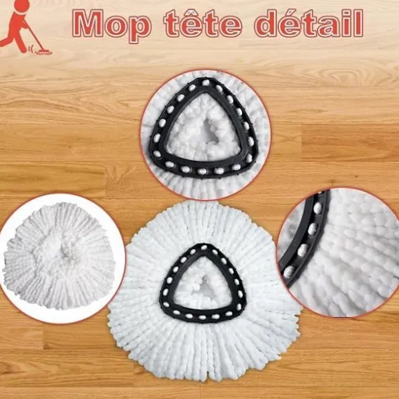 GFRED 3-pack Mikrofibermopp Ersättning Kompatibel med Vileda Turbo 3 i 1 EasyWring och Clean Mopprefill