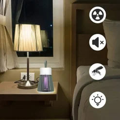 (Grå) Myggdödarlampa Portabel LED Inomhus Växtlampa