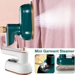 (Grön) Portabelt Ångstrykjärn - QINGQUE - Mini Strykmaskin - 33W - 50ml - Halkfri Green