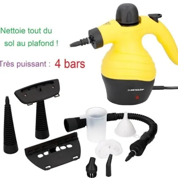 (GUL) Dunlop -12116 - Portabel ångrengörare, 4 bar - 1050 Watt YELLOW