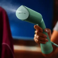 Handhållen ångkokare - PHILIPS - STH5010/70 - 1300 W - Vertikal ångning - Kontinuerligt ångflöde - Sladd: 2,5 m - Grön Grön