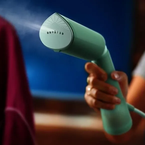 Handhållen ångkokare - PHILIPS - STH5010/70 - 1300 W - Vertikal ångning - Kontinuerligt ångflöde - Sladd: 2,5 m - Grön Grön