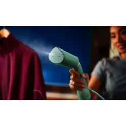 Handhållen ångkokare - PHILIPS - STH5010/70 - 1300 W - Vertikal ångning - Kontinuerligt ångflöde - Sladd: 2,5 m - Grön Grön