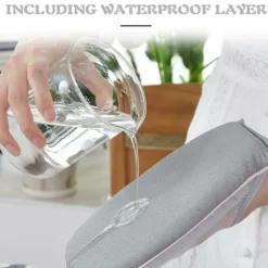 Handhållen strykbräda med fingerbåge Värmebeständig Anti-scald ångande strykjärn Mitt Blue White Plaid