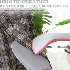 Handhållen strykbräda med fingerbåge Värmebeständig Anti-scald ångande strykjärn Mitt Blue White Plaid