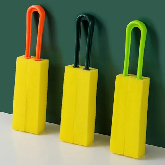 Högdensitetssvampkoppsborste med långt skaft Återanvändbar vattenflaskaborste Dark Green