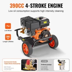 Högtryckstvätt - DUOKU - G250A - 4400 PSI - 15 L/min - Kopparpump