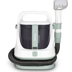 HKOENIG TWT77 handhållen textilrengörare - Avtagbara rena och smutsiga vattentankar - Kapacitet 1,4L/1,2L - Effekt 650W Vitt, grönt och svart