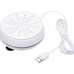 2-i-1 Mini-tvättmaskin Bärbar personlig roterande turbin tvättmaskin med USB-kabel