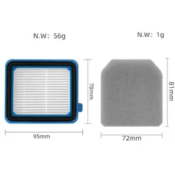 INF Dammsugarfilter Electrolux Q-serie Q6-8 WQ61/WQ71/WQ81 1 pack Svart