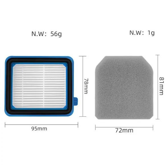 INF Dammsugarfilter Electrolux Q-serie Q6-8 WQ61/WQ71/WQ81 1 pack Svart