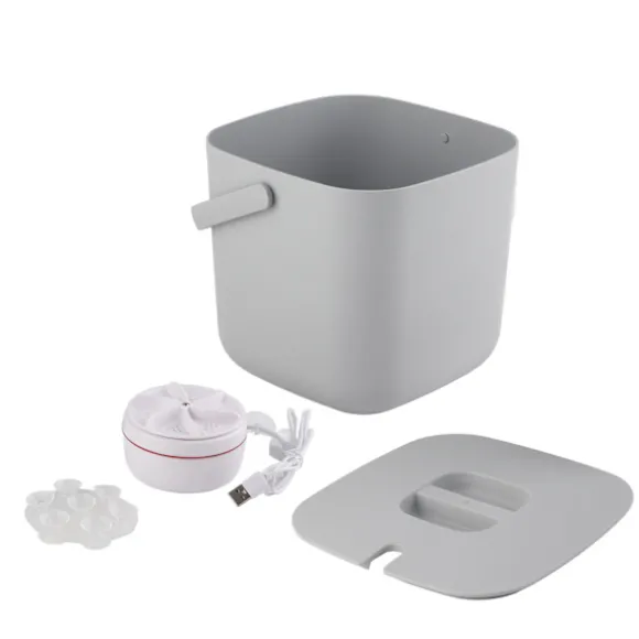 3.8L Mini Turbintvättmaskin Ljudreducering Hygienisk Bärbar USB Strumpor Underkläder