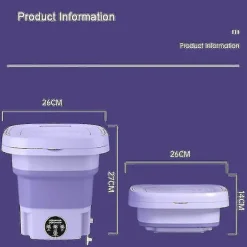 8l Vikbar Tvättmaskin Bärbar Strumpa Och Underkläder Vikbar Hushålls Tvättmaskin 3 Modeller Med Centrifugering BY Grön Grön US