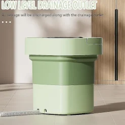 11L Vikbar Tvättmaskin med Centrifug, Blått Ljus Sterilisering Tvättmaskin för Underkläder Babykläder