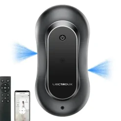 LIECTROUX Fönsterputningsrobot YW810 - APP-kontroll - Dubbel sprutning - 10 Tvättlappar Svart