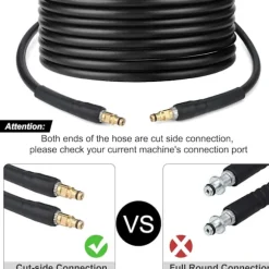 15m Ersättningsslang för Högtryckstvätt för Kärcher K-serien Högtryckstvätt K2 K3 K4 K5 K6 K7 Click Plug Snabbkoppling 15m