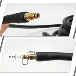 10m slang för högtryckstvätt, ersättningsslang för Karcher K-serien K2, K3, K4, K5, K7, klickkoppling... (10)