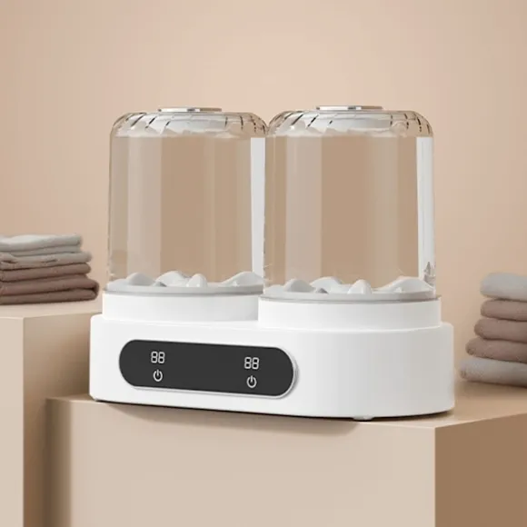Mini Portabel Tvättmaskin med Dubbla Kar för Underkläder Strumpor Hinktvätt