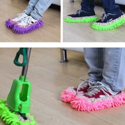 Mopptofflor för Golvrengöring - 1 par Grön