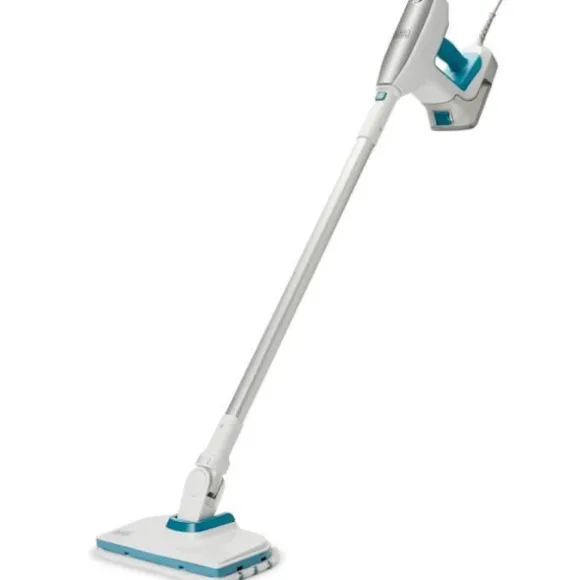 Multifunktionsångmopp - BLACK & DECKER - BHSM15FX08-QS - 1500 W - 8 tillbehör - Vit / Grå / Blå Vit, blå, grå