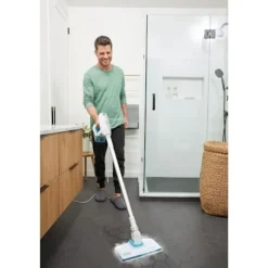 Multifunktionsångmopp - BLACK & DECKER - BHSM15FX08-QS - 1500 W - 8 tillbehör - Vit / Grå / Blå Vit, blå, grå