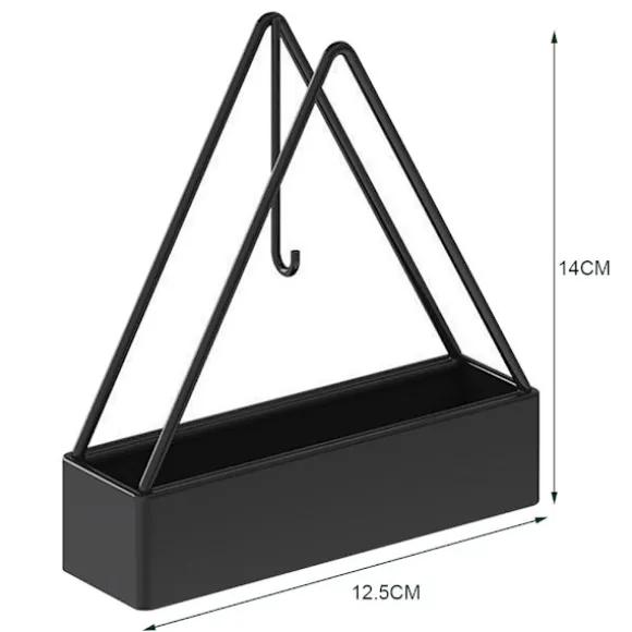 Myggspiralhållare med trianglar Form Brandsäker Myggavstötande spolar Bricka Inflyttningspresent Black