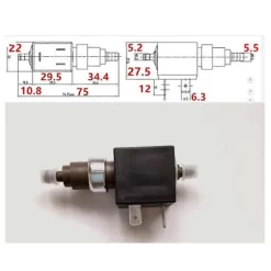 Ny 220V 19W Elektromagnetisk Pump Kompatibel med Ångmopp Ånga Kompatibel med CEME E15-Perfet