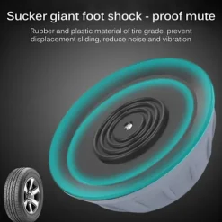 ONEVER Antivibrationsfötter för Tvättmaskin - Ljudreducering och Skydd - Grå