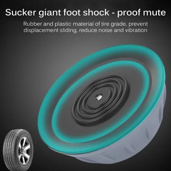 ONEVER Antivibrationsfötter för Tvättmaskin - Ljudreducering och Skydd - Grå