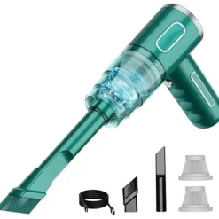 29000PA Bärbar Bildammsugare Trådlös Handdammsugare för Bil Hem Svart Svart 2 Filter grön green