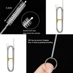 2-pack 152 cm lång piprensare flexibel rörrengöringsborste kylskåpsrengöring [D]