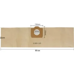 10-pack 6.959-130.0 pappersdammsugarpåse A 2201/2204/2504 kompatibel med Kärcher WD3 WD3P våt- och torrdammsugare ersättning/NC/