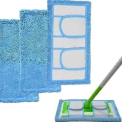 3-pack, Blå Swiffer Sweeper-kompatibla, återanvändbara ersättningsdukar White
